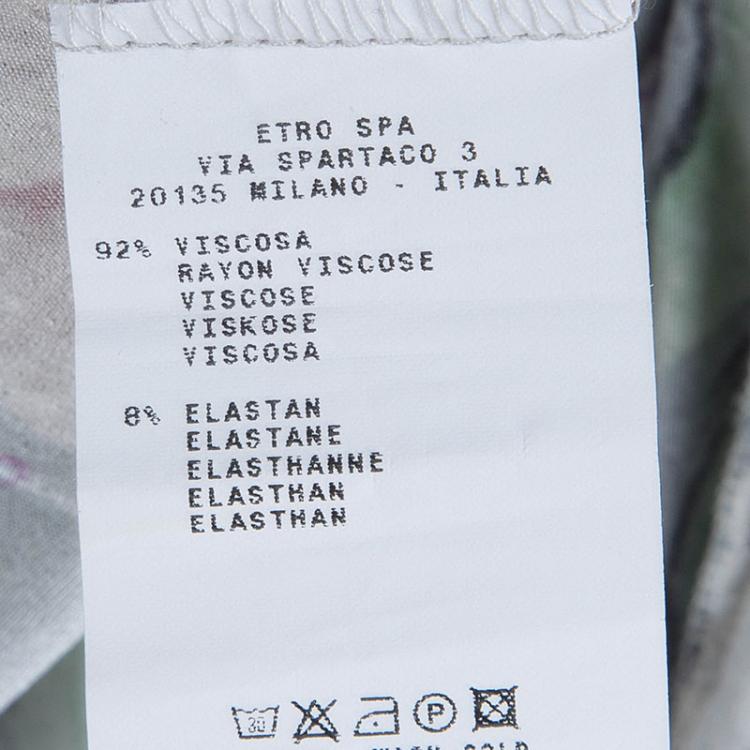 Pre Owned Etro Multicolored Printed Gathered Maxi Dress M