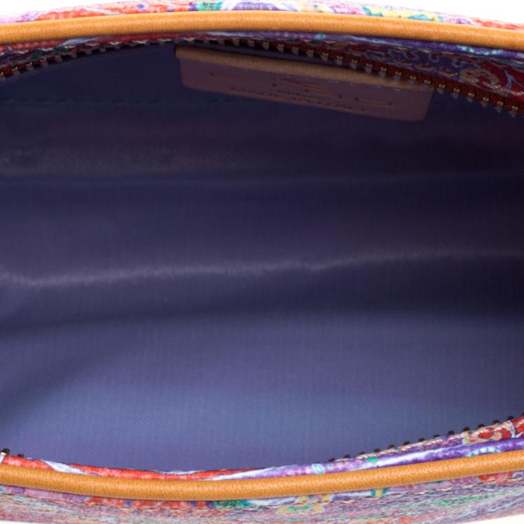 Pre Owned Etro Multicolor Paisley Printed Leather Shoulder Bag