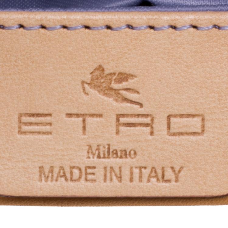 Pre Owned Etro Multicolor Paisley Printed Leather Shoulder Bag