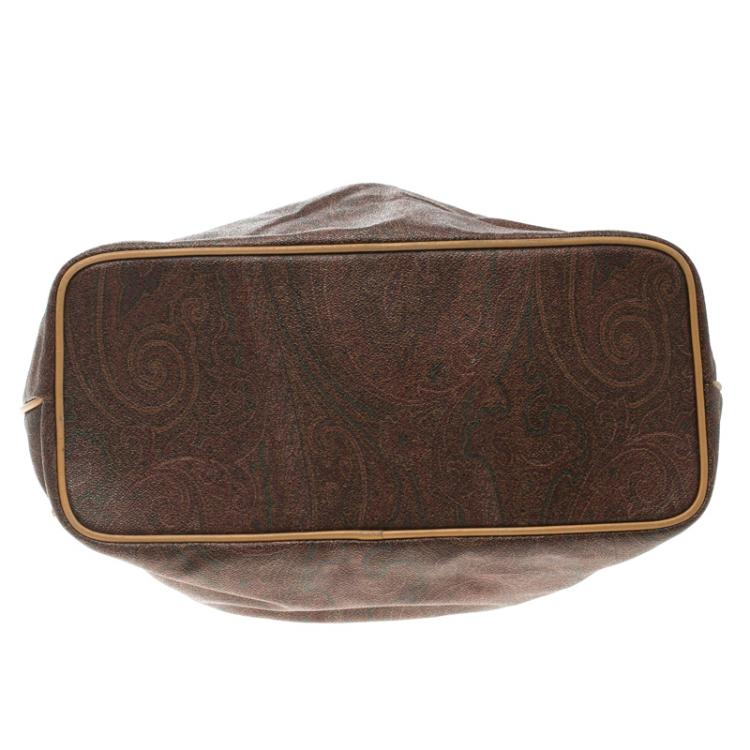 Pre Owned Etro Multicolor Paisley Leather Tote