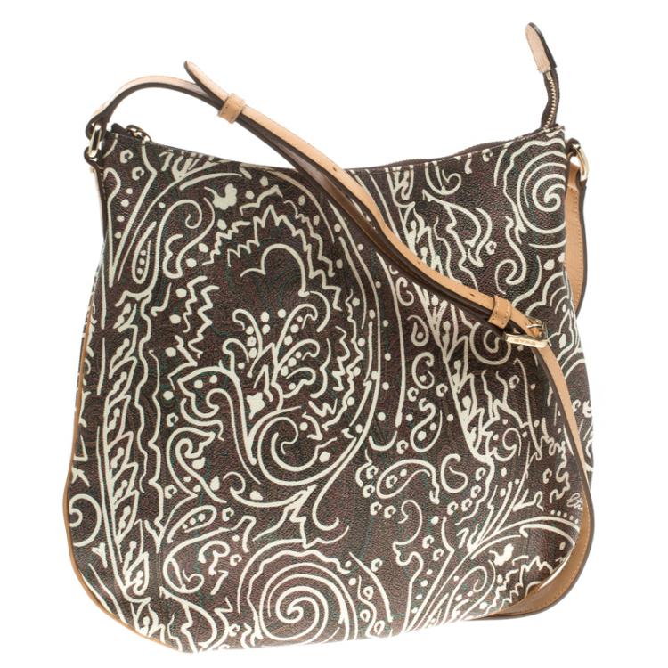 Pre Owned Etro Multicolor Paisley Printed Leather Crossbody Bag