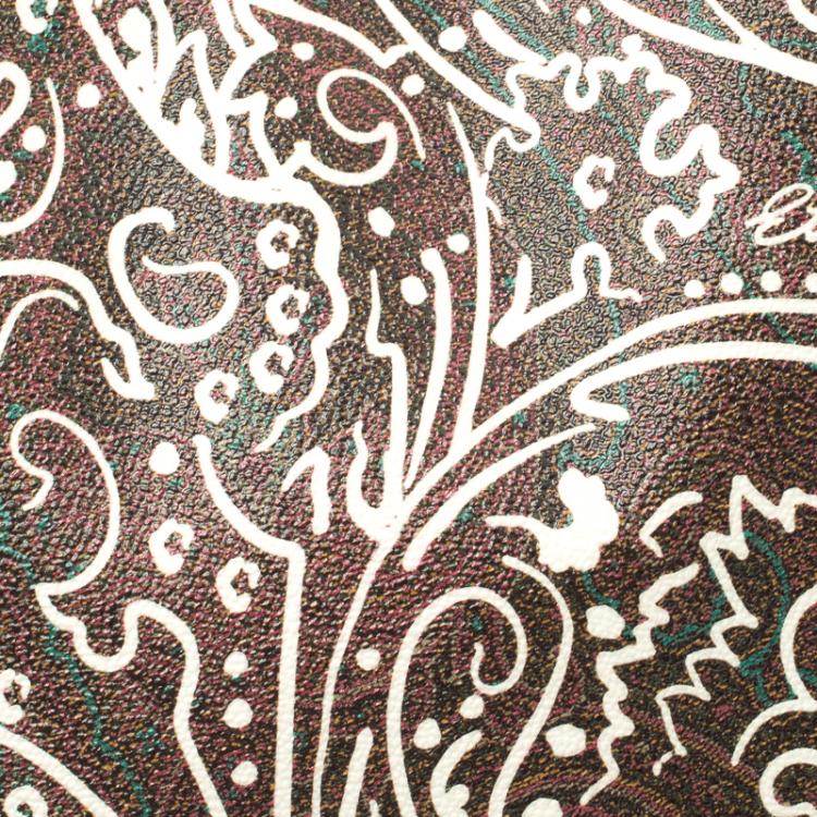 Pre Owned Etro Multicolor Paisley Printed Leather Crossbody Bag