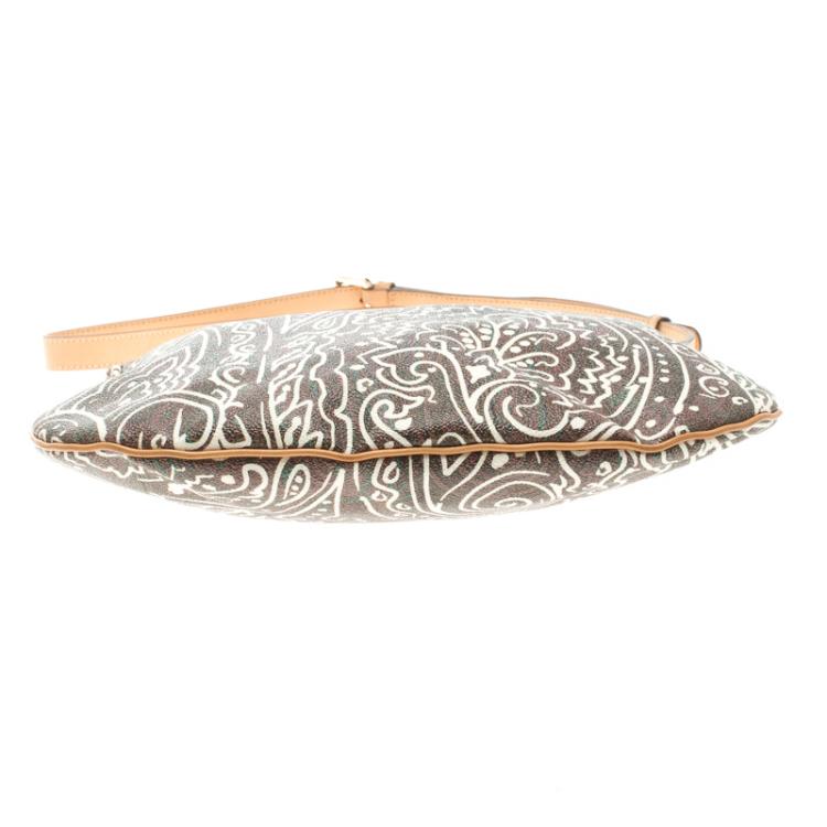 Pre Owned Etro Multicolor Paisley Printed Leather Crossbody Bag