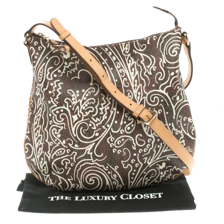 Pre Owned Etro Multicolor Paisley Printed Leather Crossbody Bag