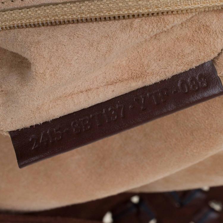 Pre Owned Fendi Brown Suede and Leather Large Convertible Stitched Baguette Bag