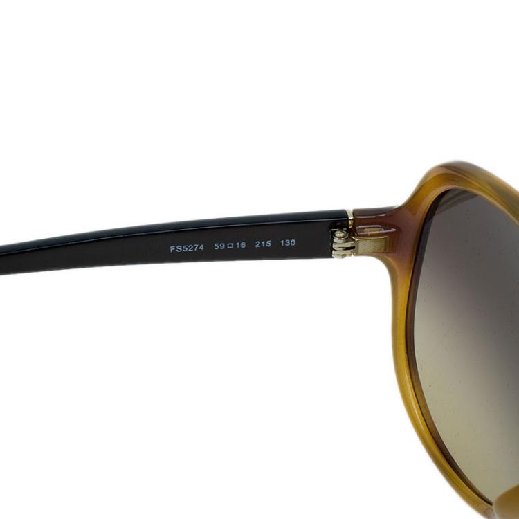 Pre Owned Fendi Brown Oversized Square 5274 Sunglasses