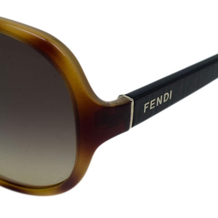 Pre Owned Fendi Brown Oversized Square 5274 Sunglasses