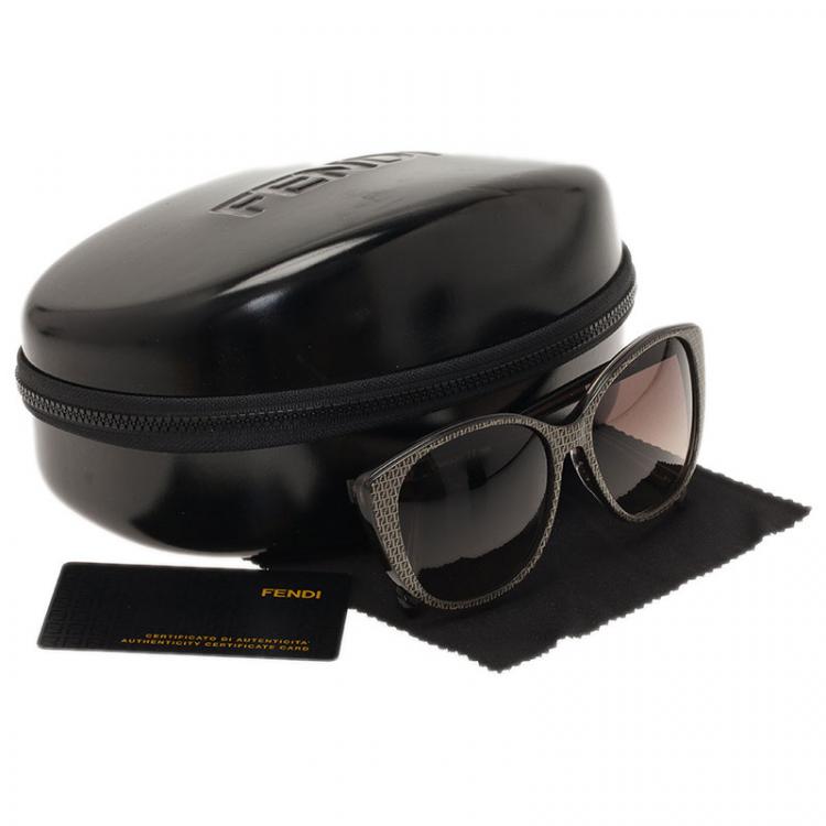 Pre Owned Fendi Brown FS 5288 Cat Eye Sunglasses
