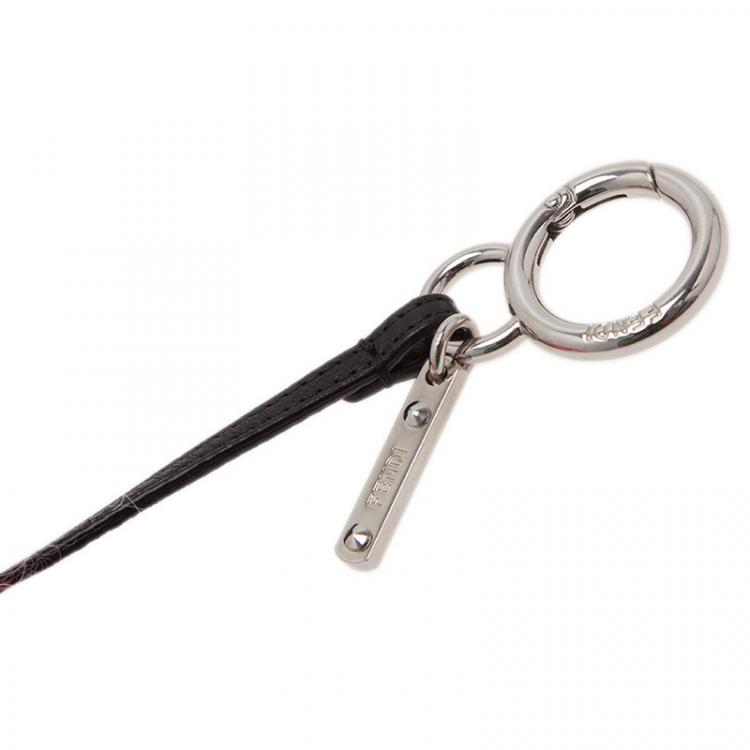 Pre Owned Fendi Mini Karlito Fur Bag Charm