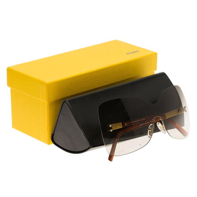 Pre Owned Fendi Brown FS5273 Oversize Square Sunglasses