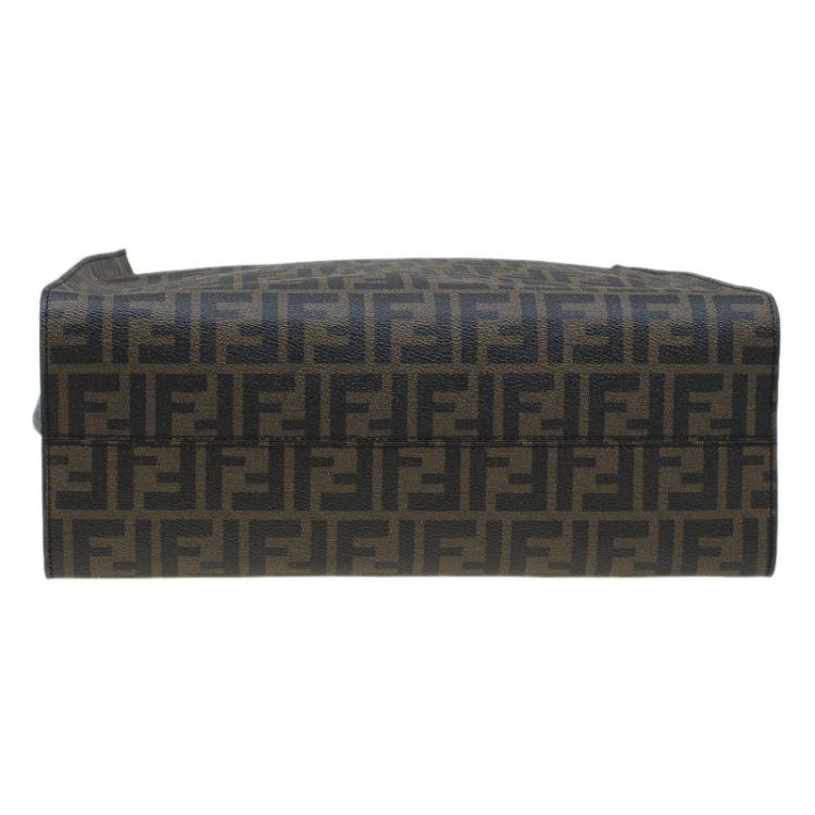 Pre Owned Fendi Tobacco Zucca Canvas Shopper Tote