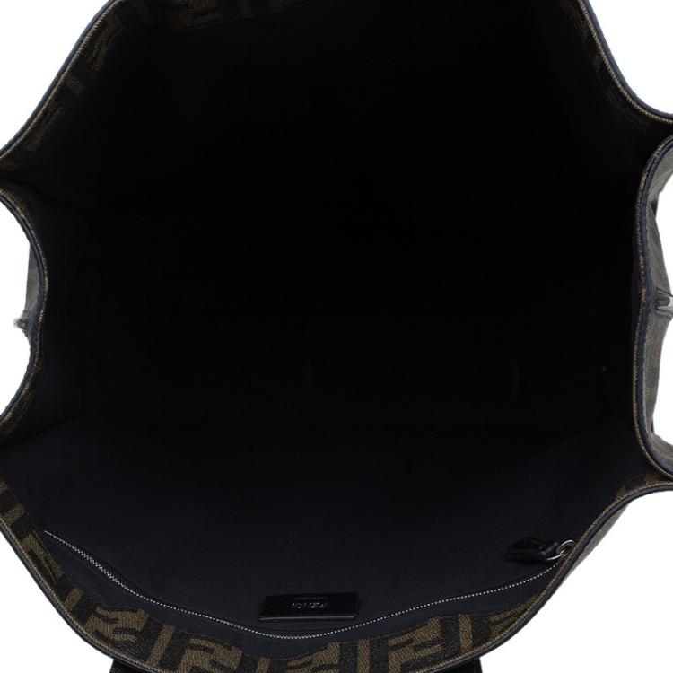 Pre Owned Fendi Tobacco Zucca Canvas Shopper Tote