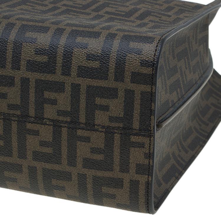Pre Owned Fendi Tobacco Zucca Canvas Shopper Tote