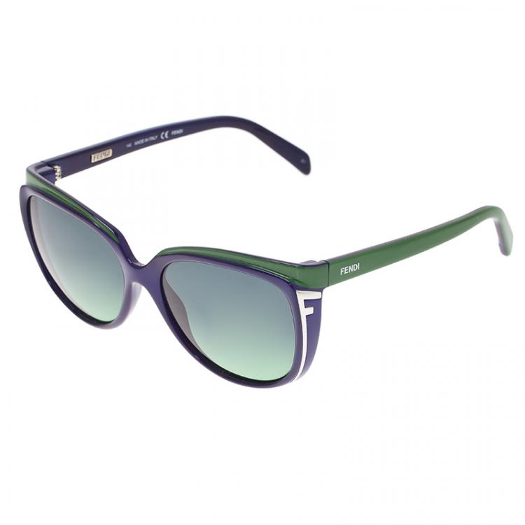 Pre Owned Fendi Two Tone FS5283 Cat Eye Sunglasses