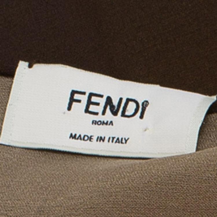 Pre Owned Fendi Multicolor Brown Monogram Scarf