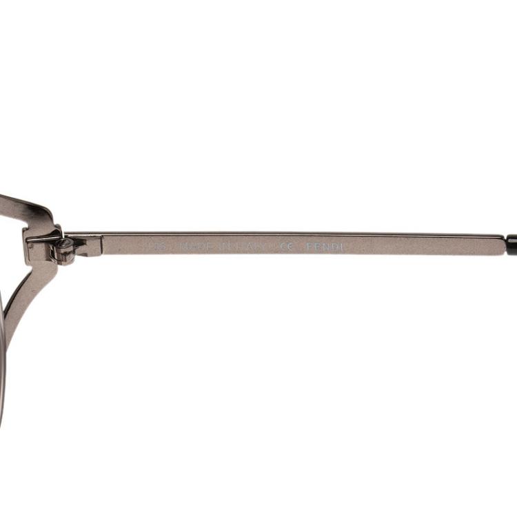 Pre Owned Fendi Gun Metal FS5166K Frame Metal Oval Sunglasses