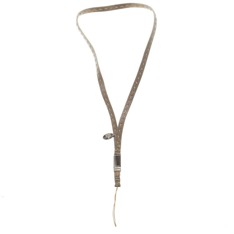 Pre Owned Fendi Bronze Leather Selleria Phone Strap
