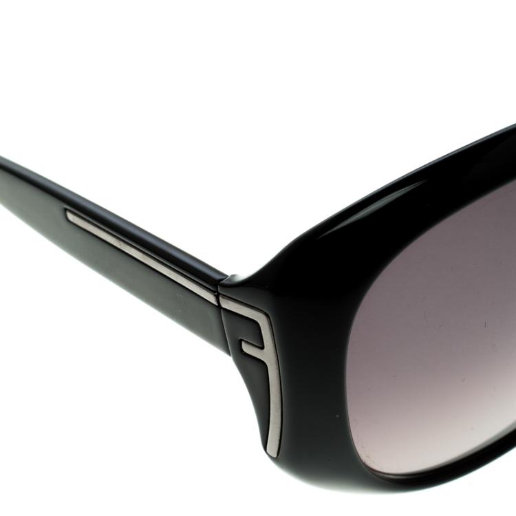 Pre Owned Fendi Black FS5329 Square Sunglasses
