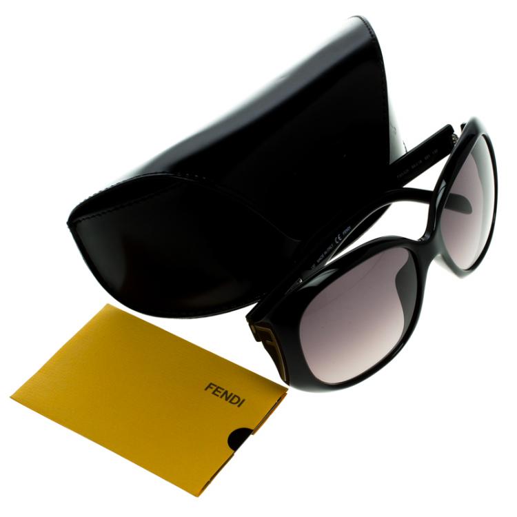 Pre Owned Fendi Black FS5329 Square Sunglasses