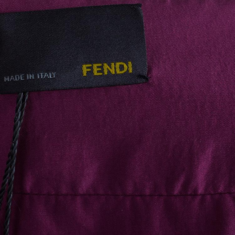 Pre Owned Fendi Fuschia Silk Maxi Dress M