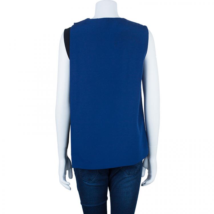 Pre Owned Fendi Sleeveless Colorblock Top M