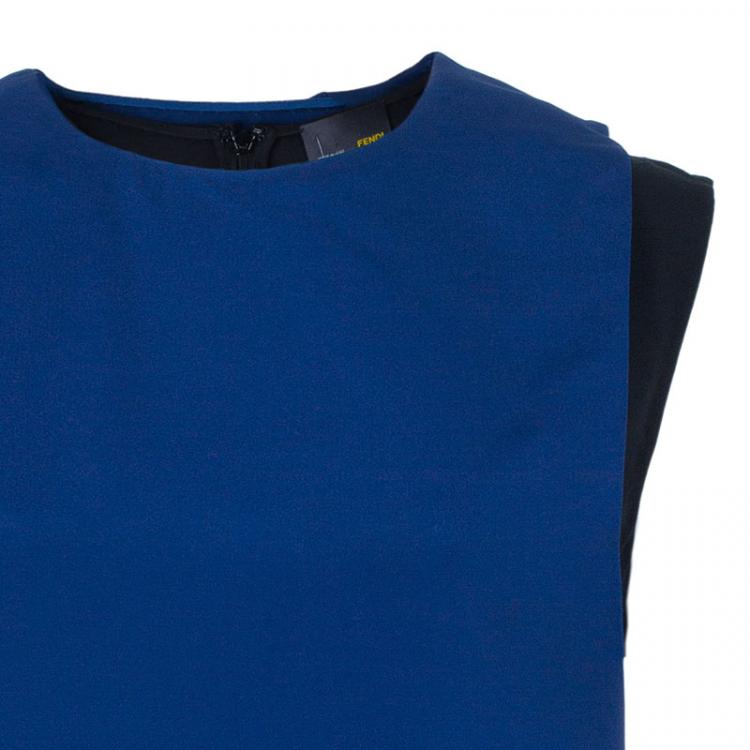 Pre Owned Fendi Sleeveless Colorblock Top M
