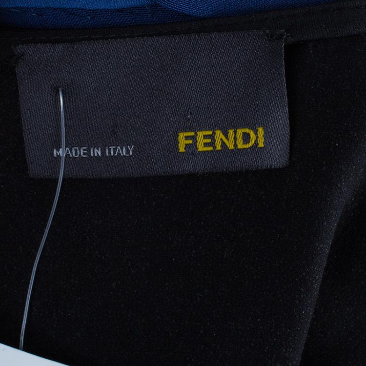 Pre Owned Fendi Sleeveless Colorblock Top M