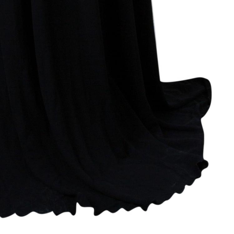 Pre Owned Fendi Black Pleated Maxi Dress M