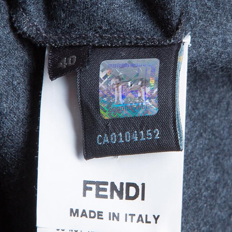 Pre Owned Fendi Yellow/Grey Colorblock Dress S