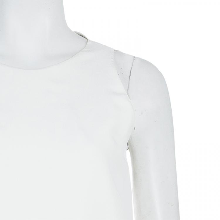 Pre Owned Fendi White Layered Sleeveless Top S