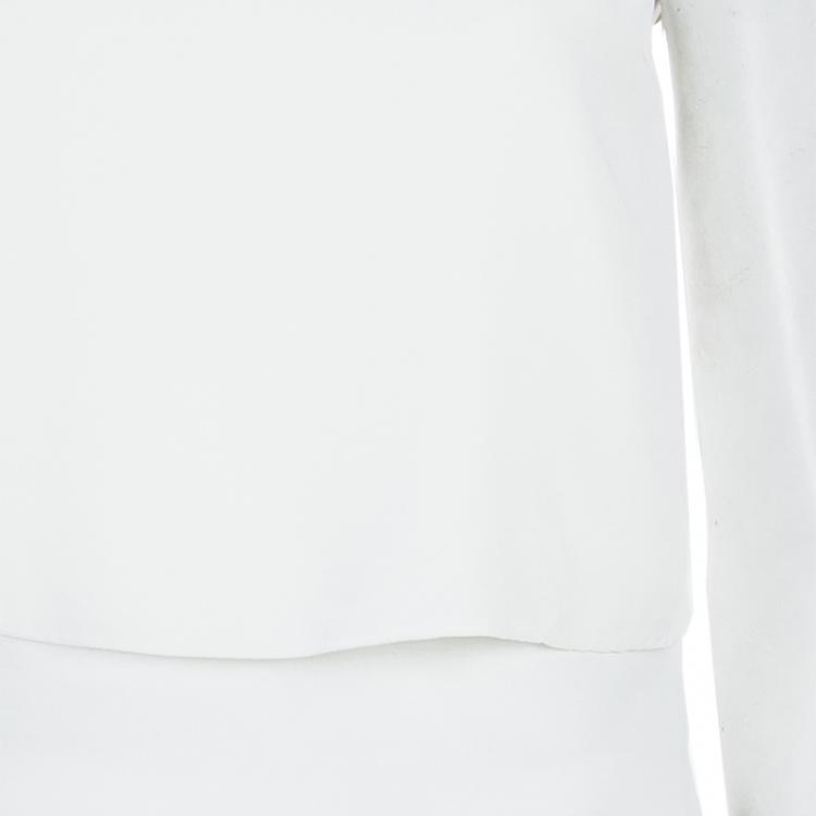 Pre Owned Fendi White Layered Sleeveless Top S