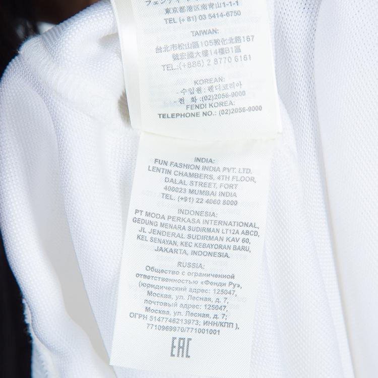 Pre Owned Fendi White Karlito Sweatshirt M