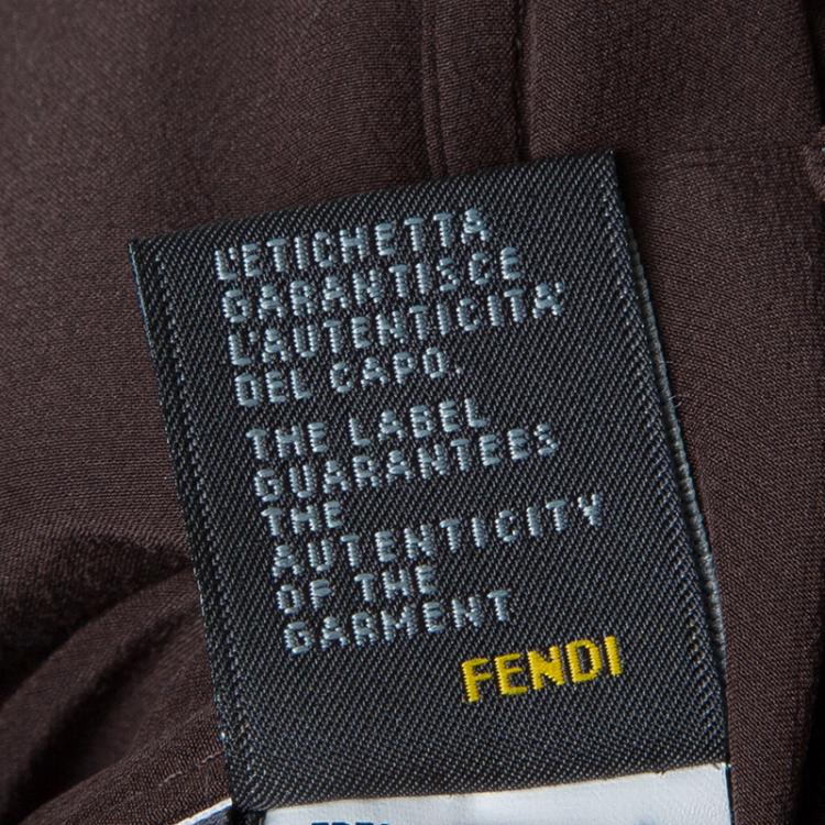 Pre Owned Fendi Brown Sleeveless Jumpsuit M