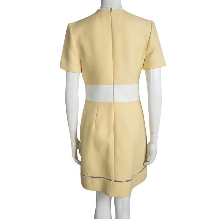 Pre Owned Fendi Two Tone Short Sleeve Mini Dress M