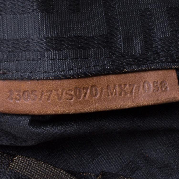 Pre Owned Fendi Brown Zucca Canvas Large Boston Bag