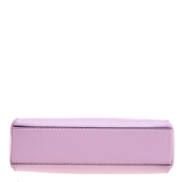 مملوكة مسبقًا Fendi Pink Leather Micro Peekaboo Bag