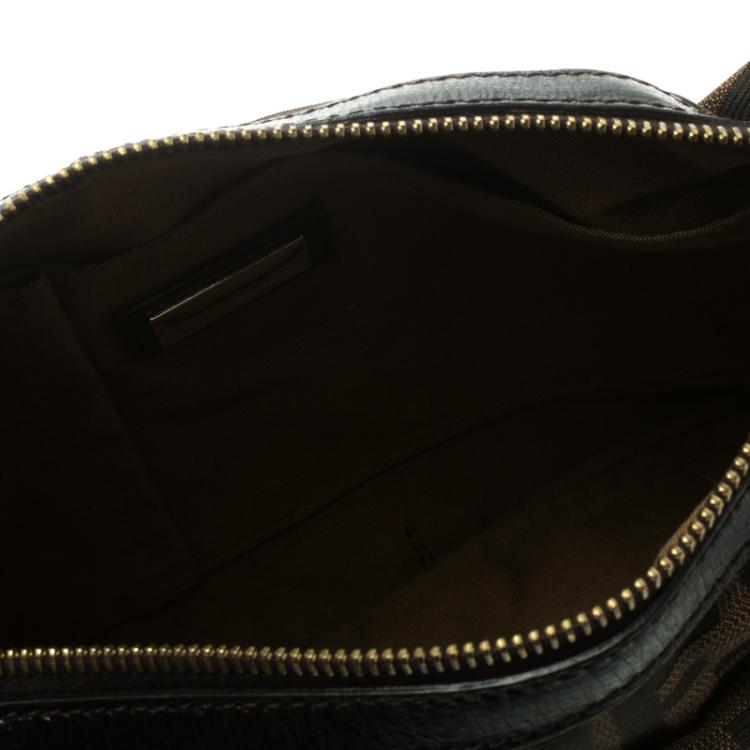 Pre Owned Fendi Tobacco Zucca Canvas Medium Messenger Bag
