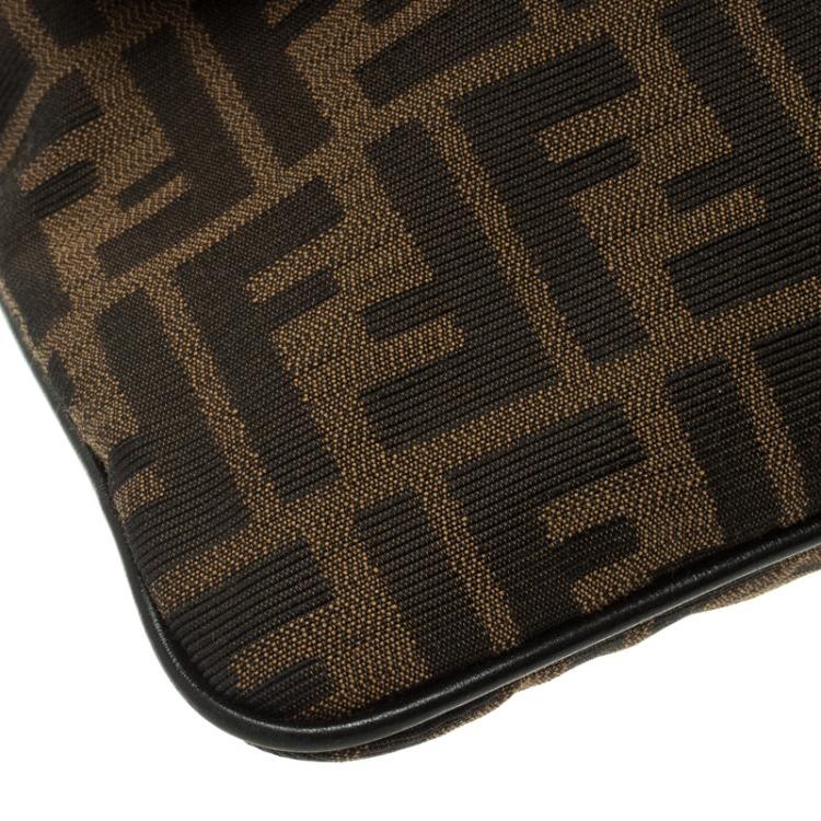 Pre Owned Fendi Tobacco Zucca Canvas Medium Messenger Bag
