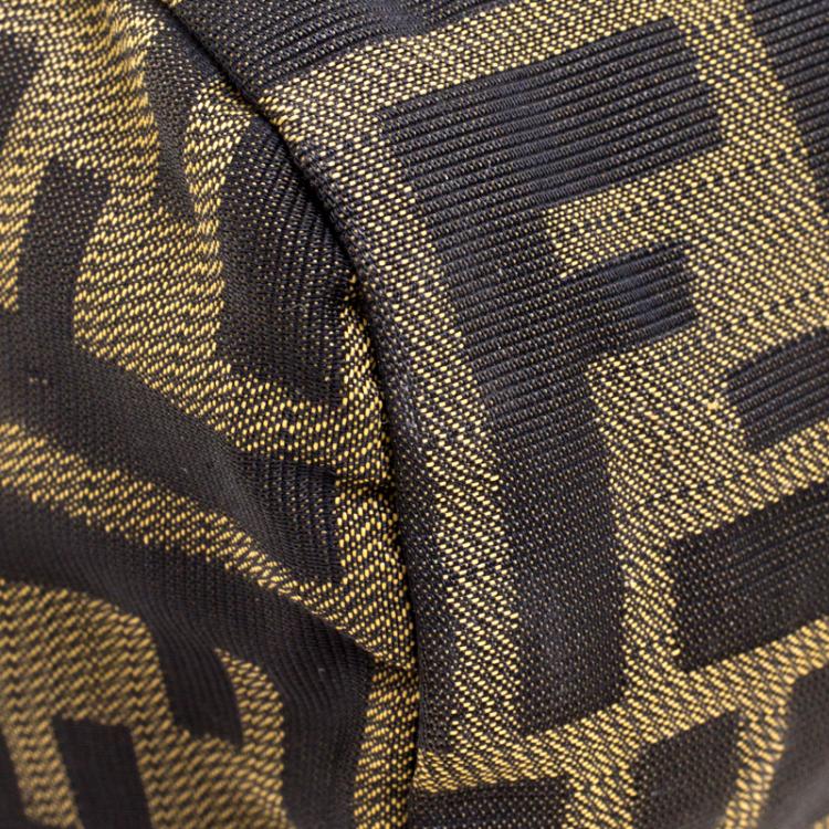 Pre Owned Fendi Tobacco Zucca Canvas Bowling Bag
