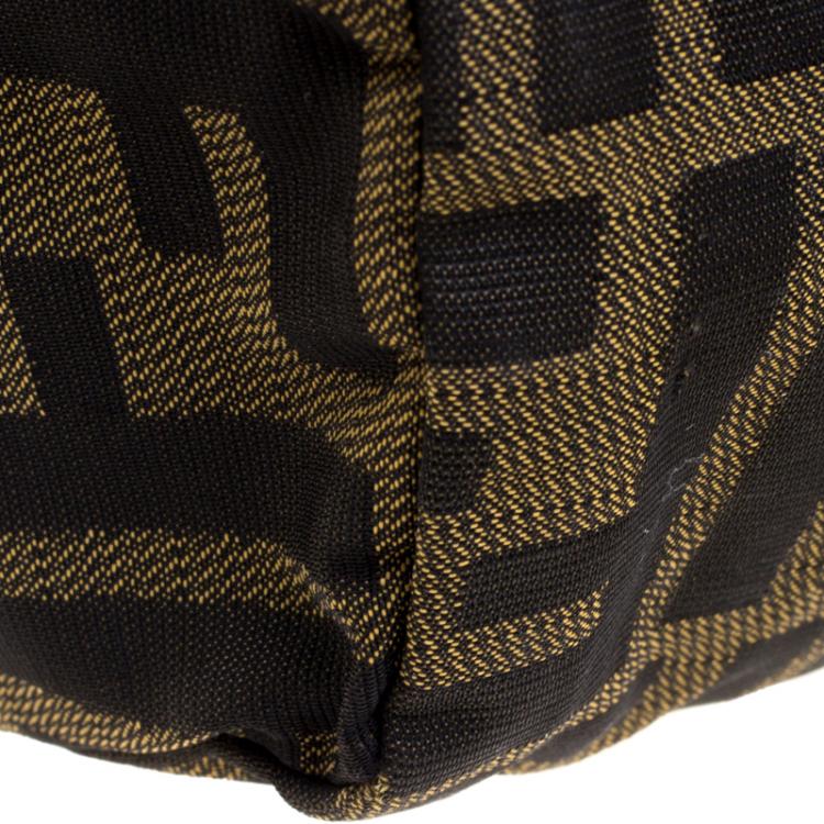 Pre Owned Fendi Tobacco Zucca Canvas Bowling Bag