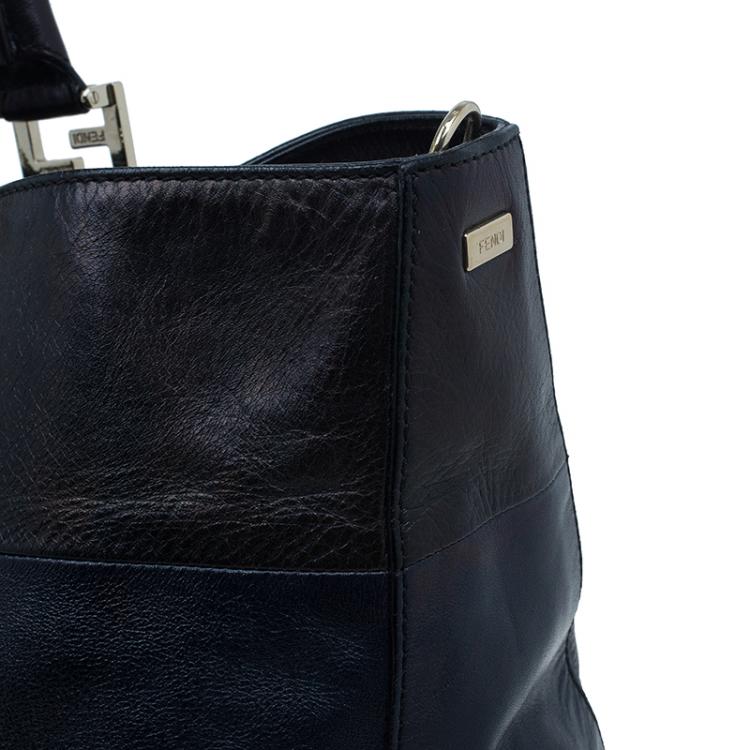 Pre Owned Fendi Tricolor Leather Twins Tote