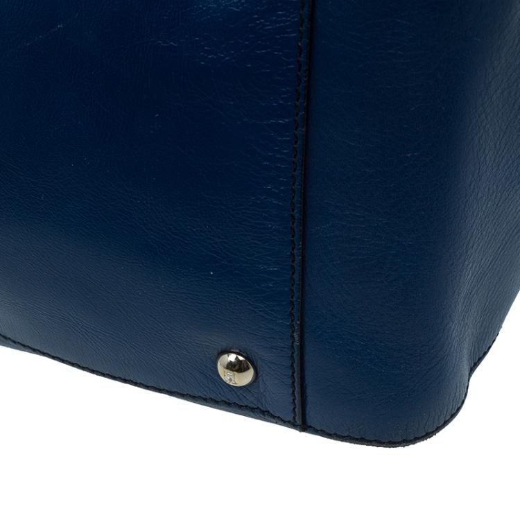 Pre Owned Fendi Tricolor Leather Twins Tote