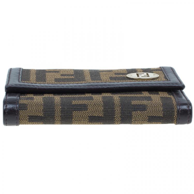 Pre Owned Fendi Brown Zucca Canvas Wallet