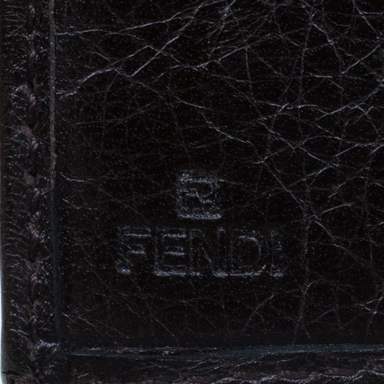 Pre Owned Fendi Brown Zucca Canvas Wallet