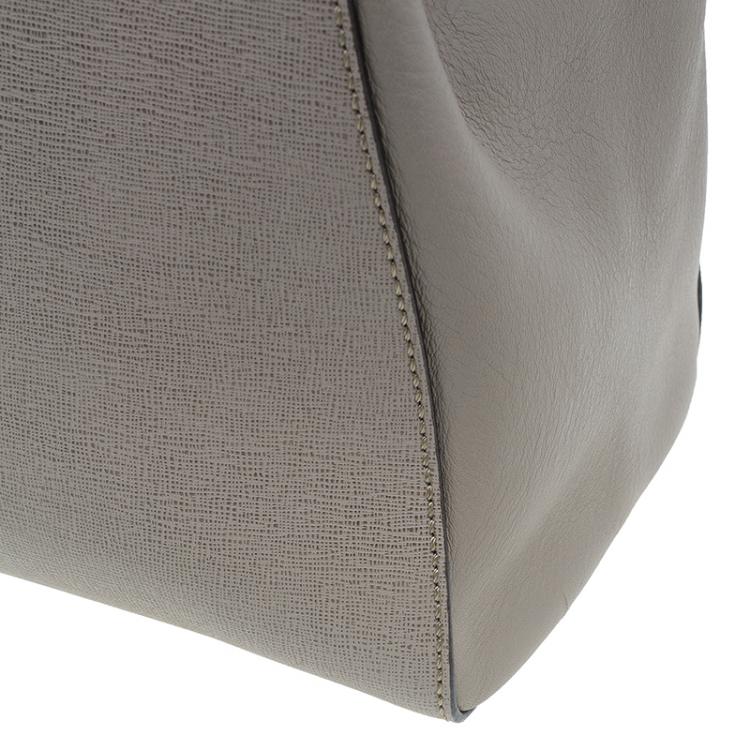 Pre Owned Fendi Beige Saffiano Leather 2Jours Tote