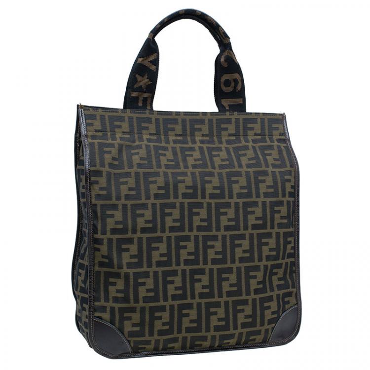 Pre Owned Fendi Zucca Tote Shopping Bag