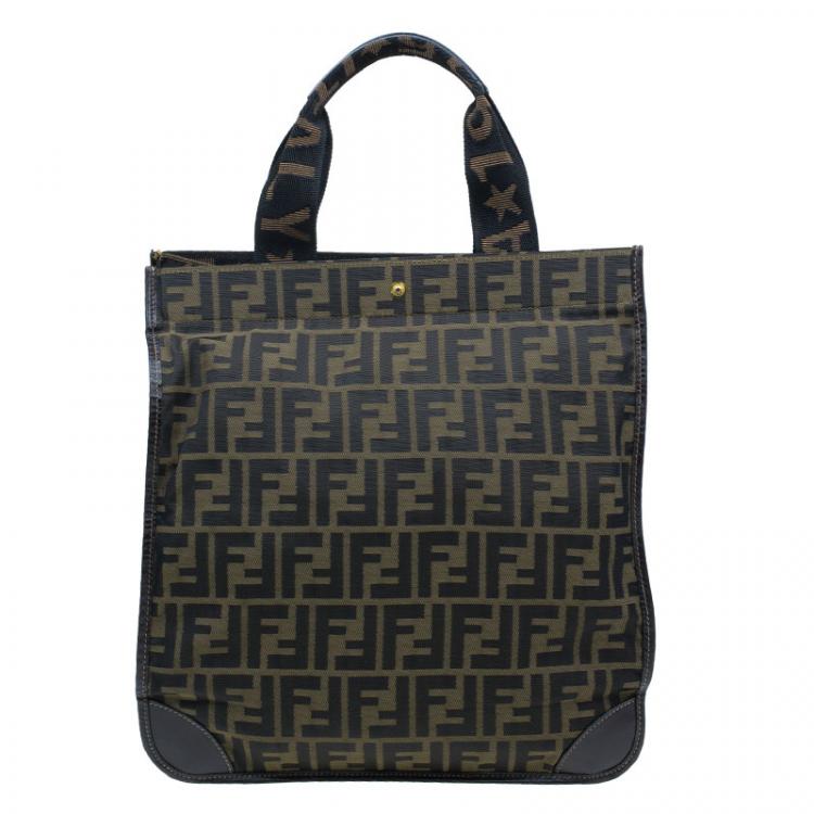 Pre Owned Fendi Zucca Tote Shopping Bag