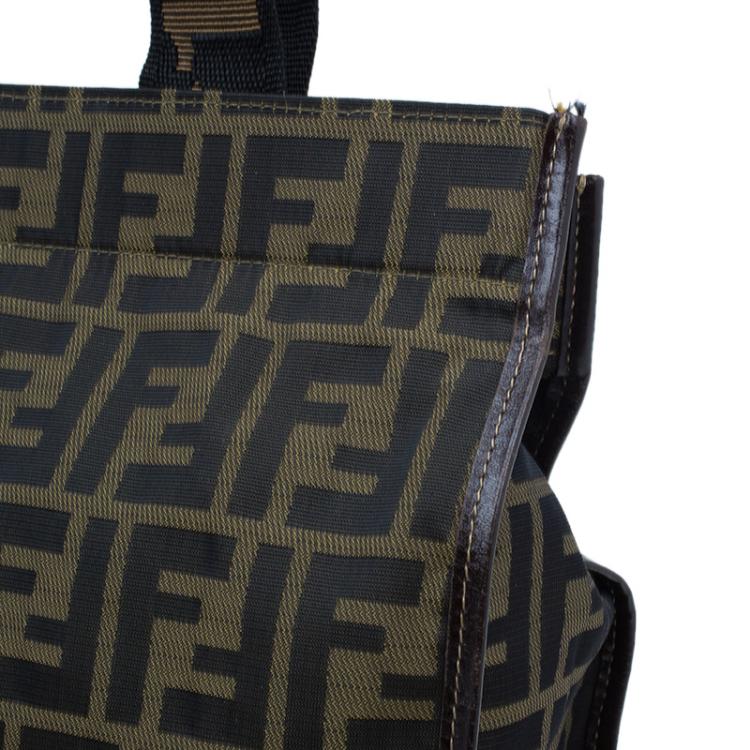 Pre Owned Fendi Zucca Tote Shopping Bag