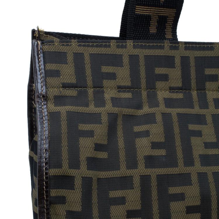 Pre Owned Fendi Zucca Tote Shopping Bag