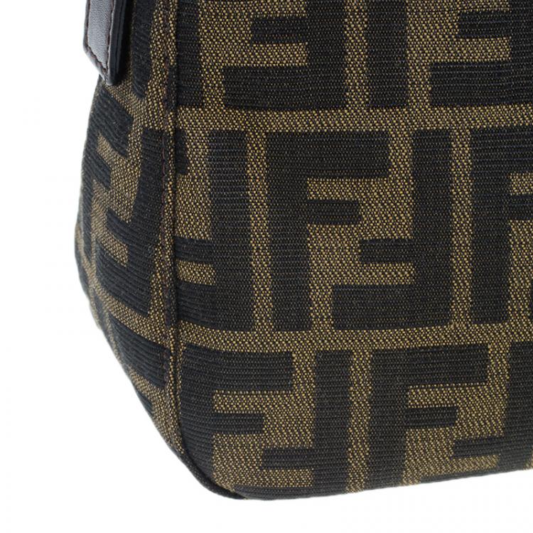 Pre Owned Fendi Brown Tobacco Zucca Long Baguette Shoulder Bag